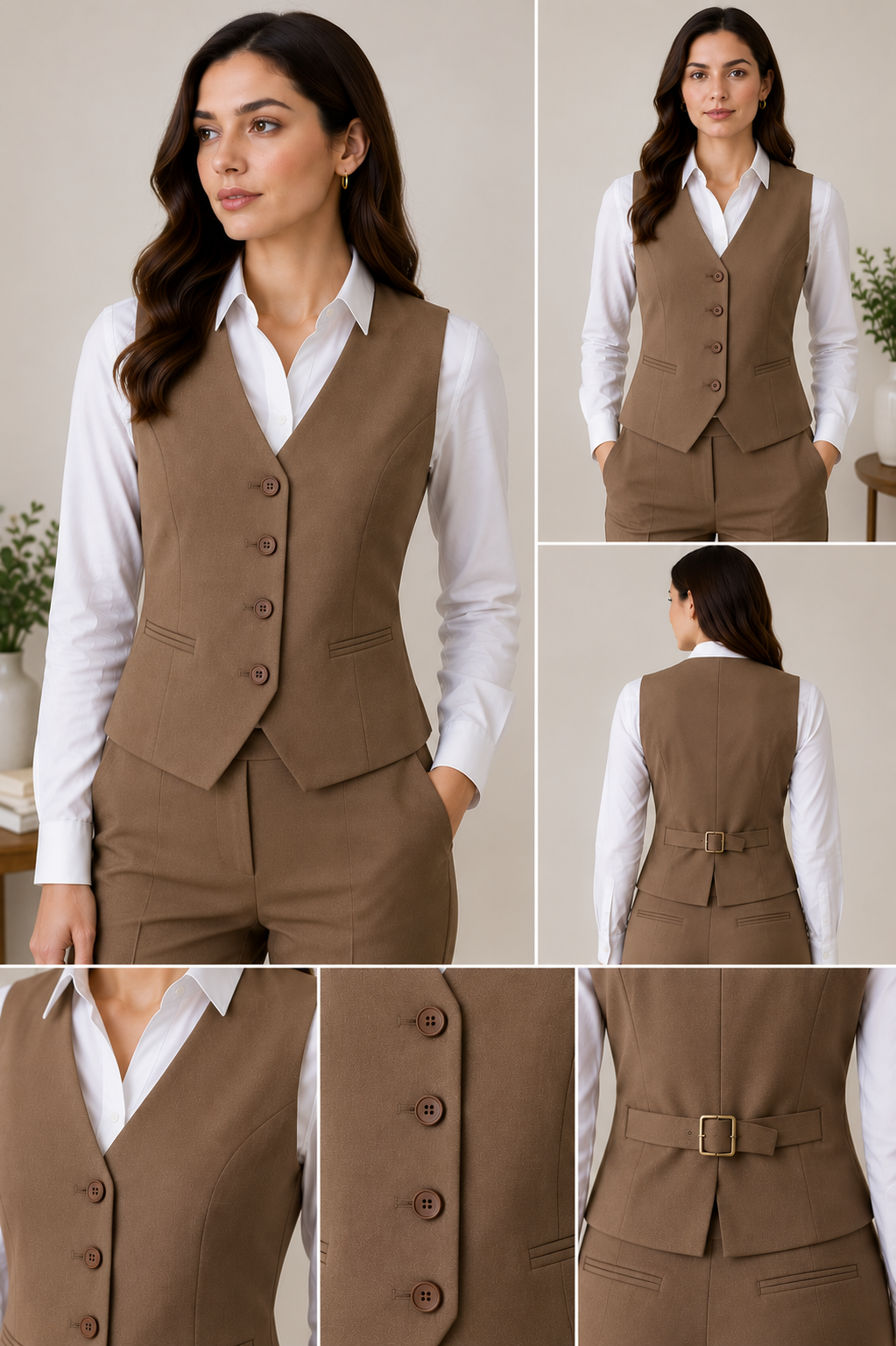Tan Women's Waistcoat